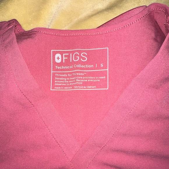 Mauve/Pink Fig Scrub Top - Picture 3 of 3